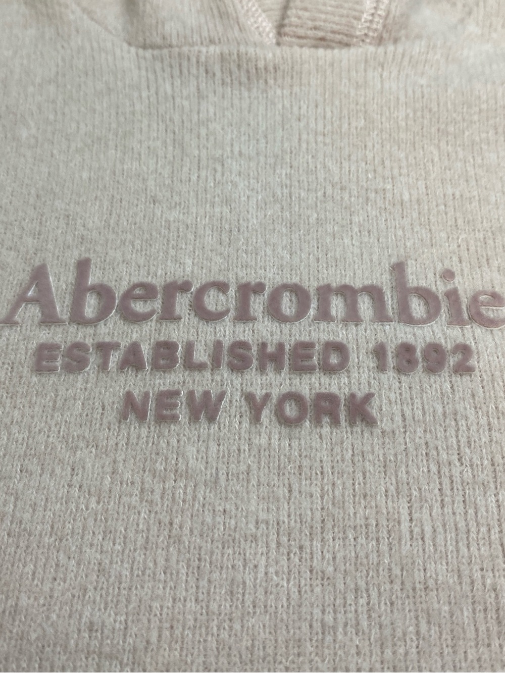 Abercrombie & Fitch Soft A&F Cozy Light Pink Hooded Sweater Size XXS Velvet Logo